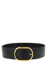 Ceinture taille haute PINKO en cuir de vachette noir