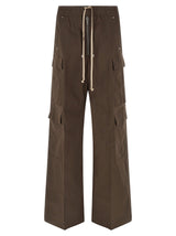 Pantalon cargo en coton marron Rick Owens