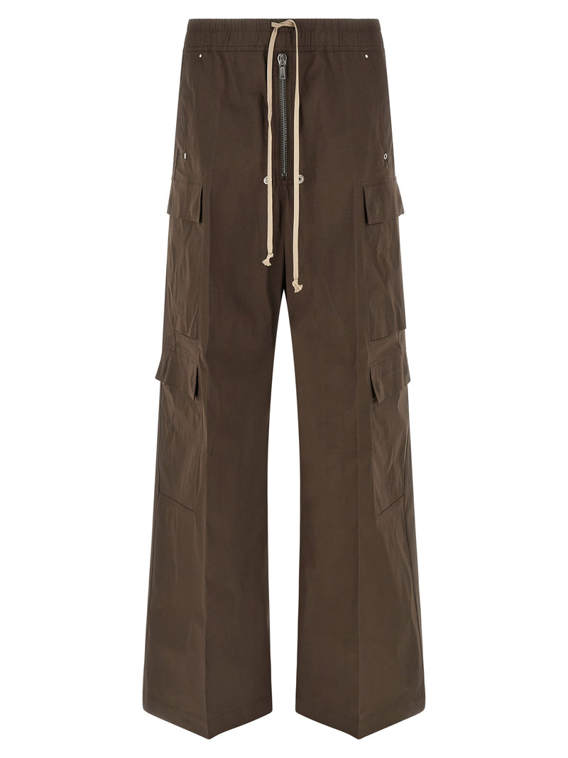 Pantalon cargo en coton marron Rick Owens