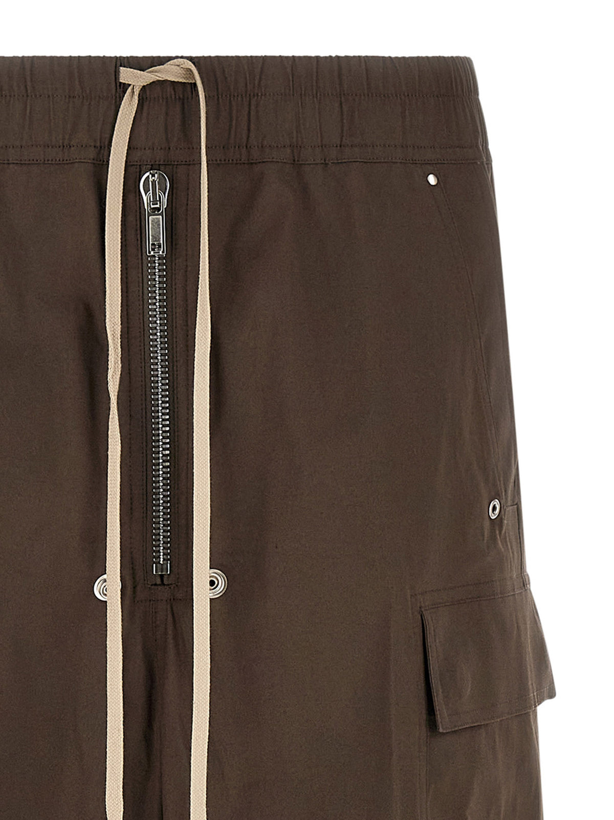 Pantalon cargo en coton marron Rick Owens