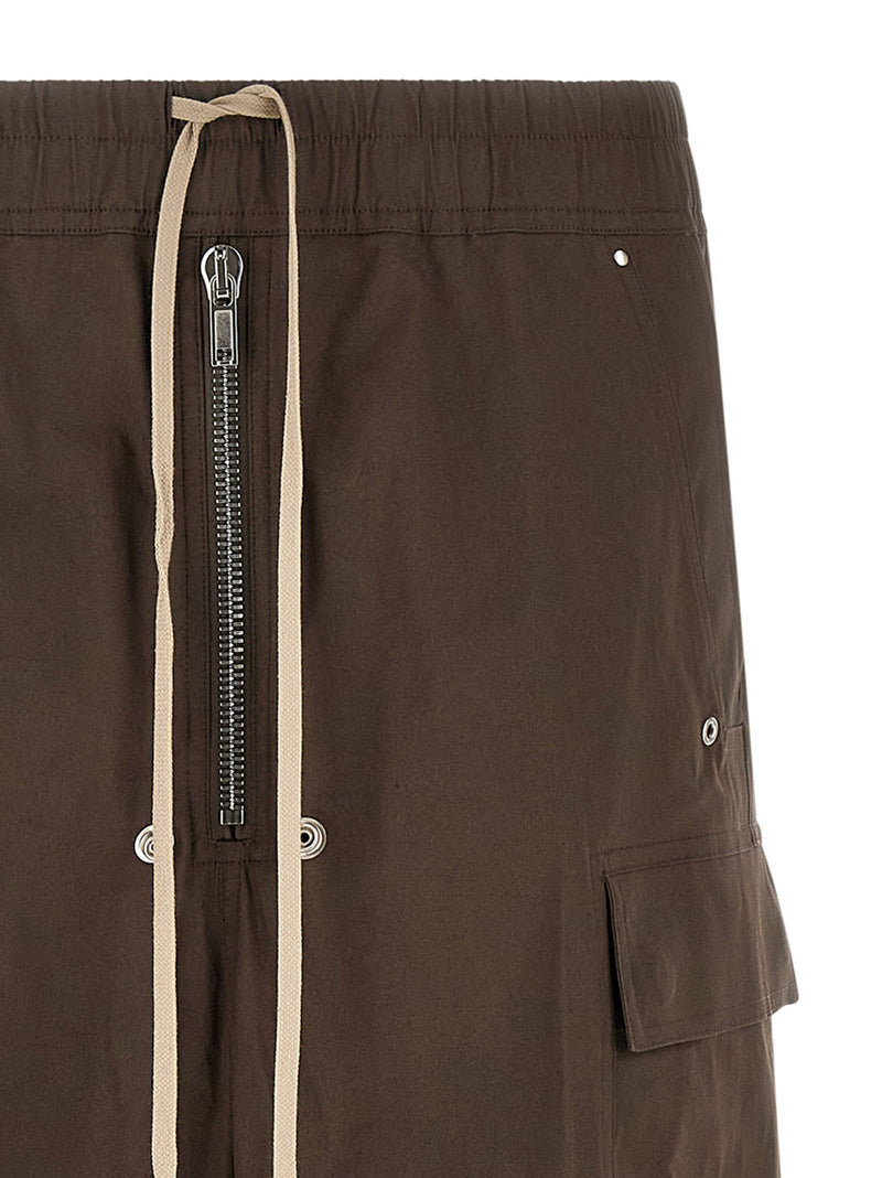 Pantalon cargo en coton marron Rick Owens