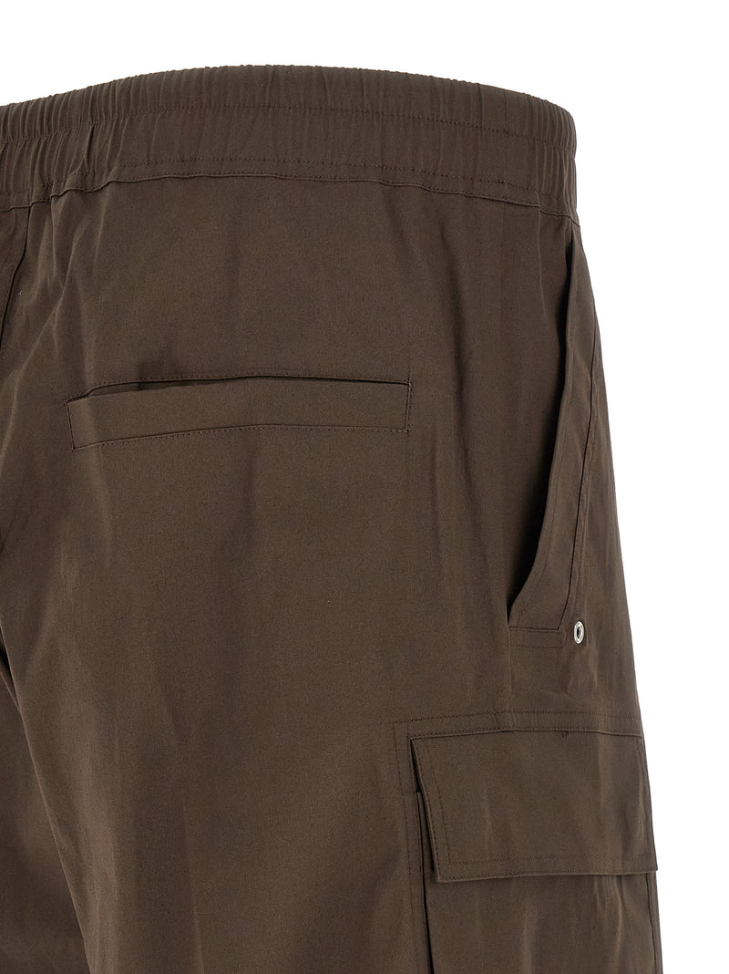 Pantalon cargo en coton marron Rick Owens