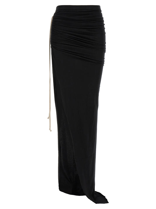 Mini-jupe noire en coton DRKSHDW
