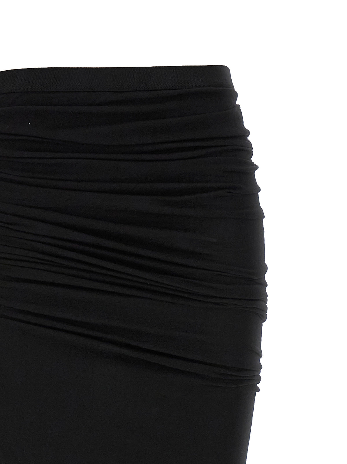 DRKSHDW Black Cotton Mini Skirt