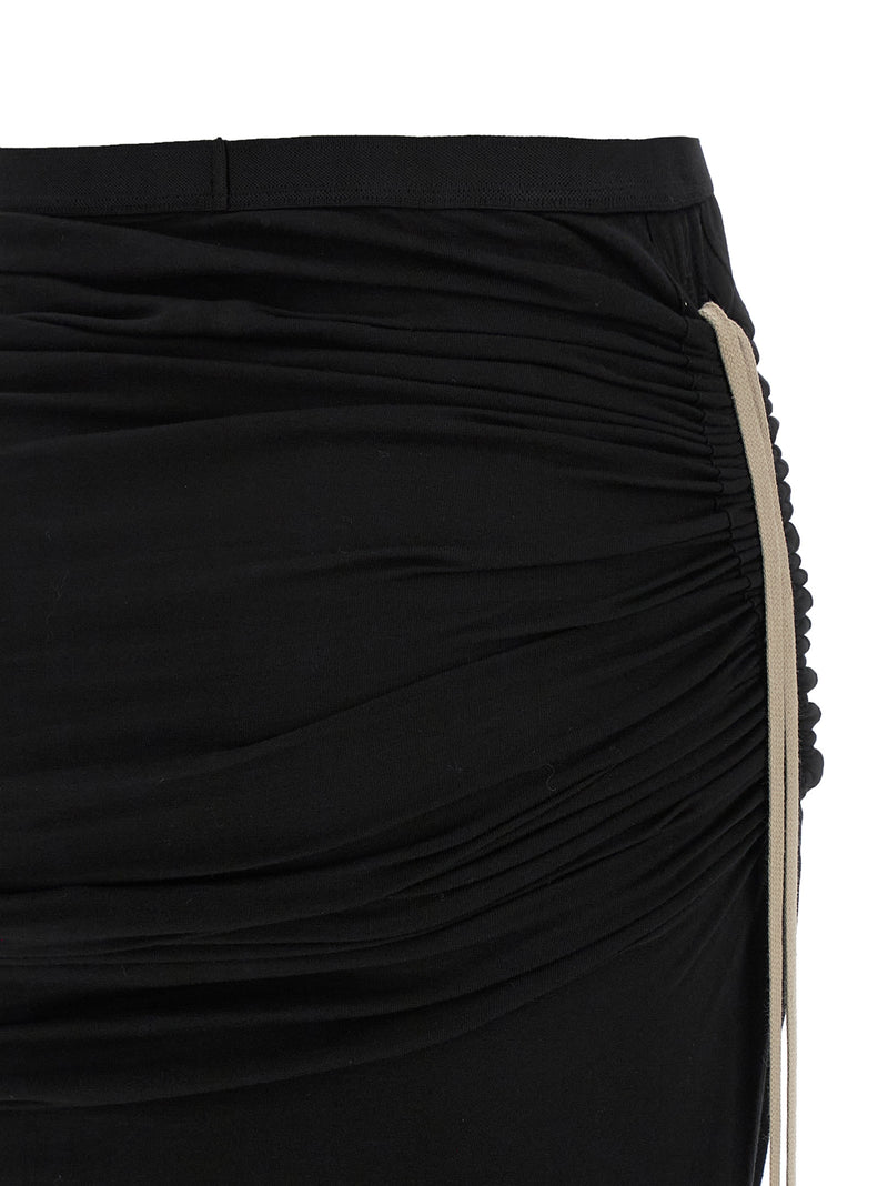 Mini-jupe noire en coton DRKSHDW