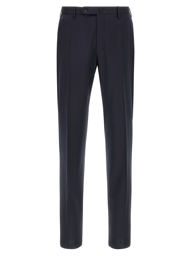 Incotex Blue Virgin Wool Dress Pants