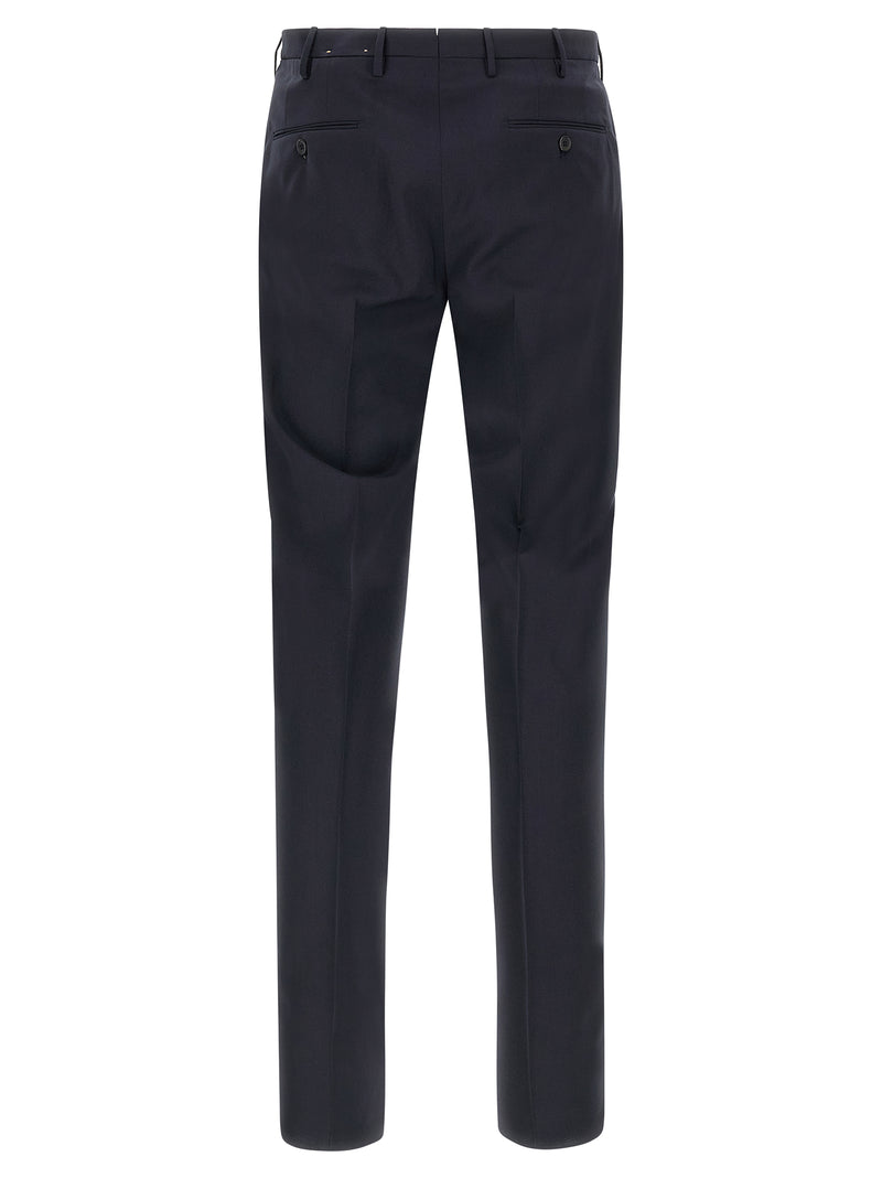 Incotex Blue Virgin Wool Dress Pants