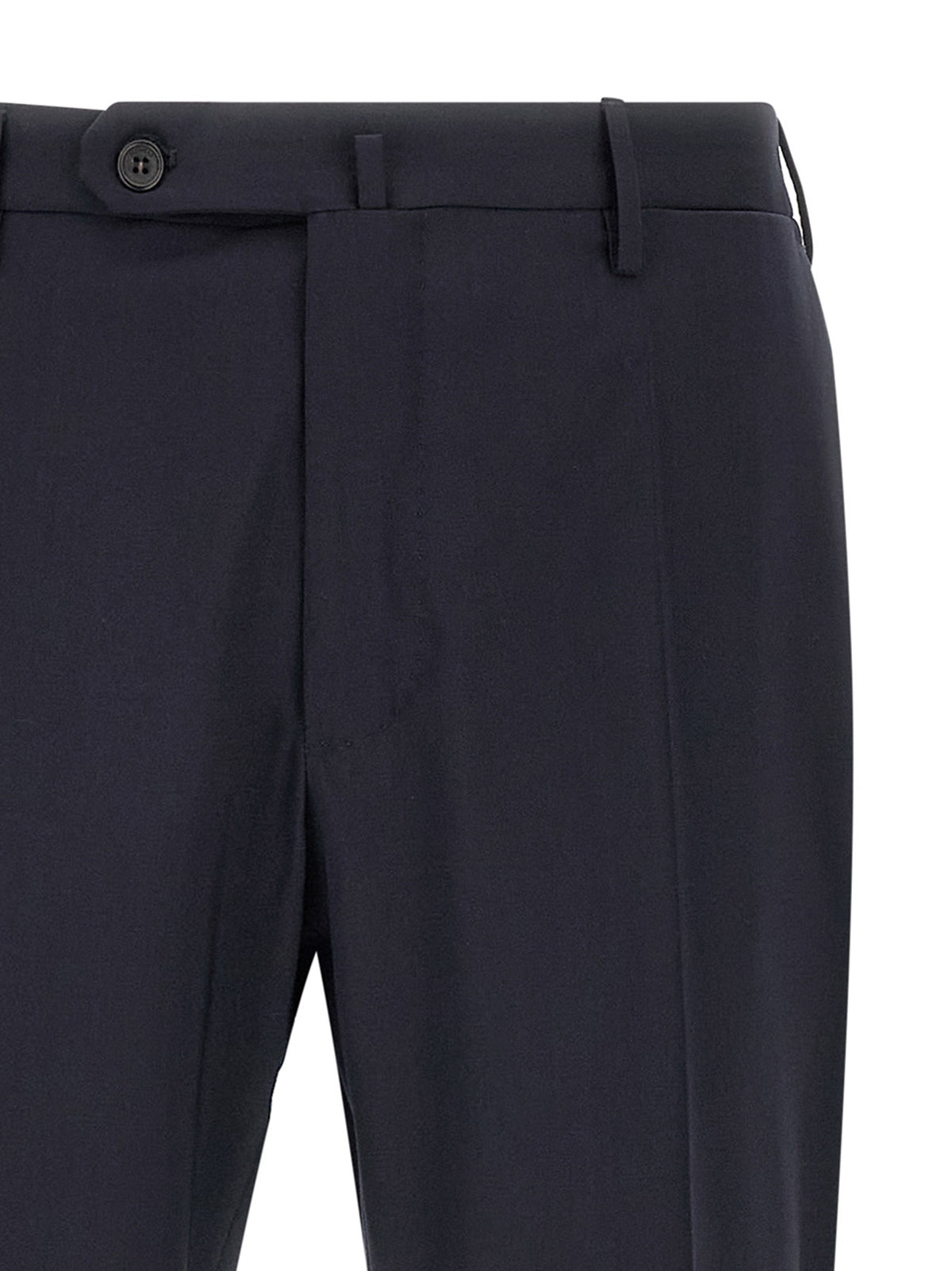 Pantalon de ville Incotex bleu en laine vierge