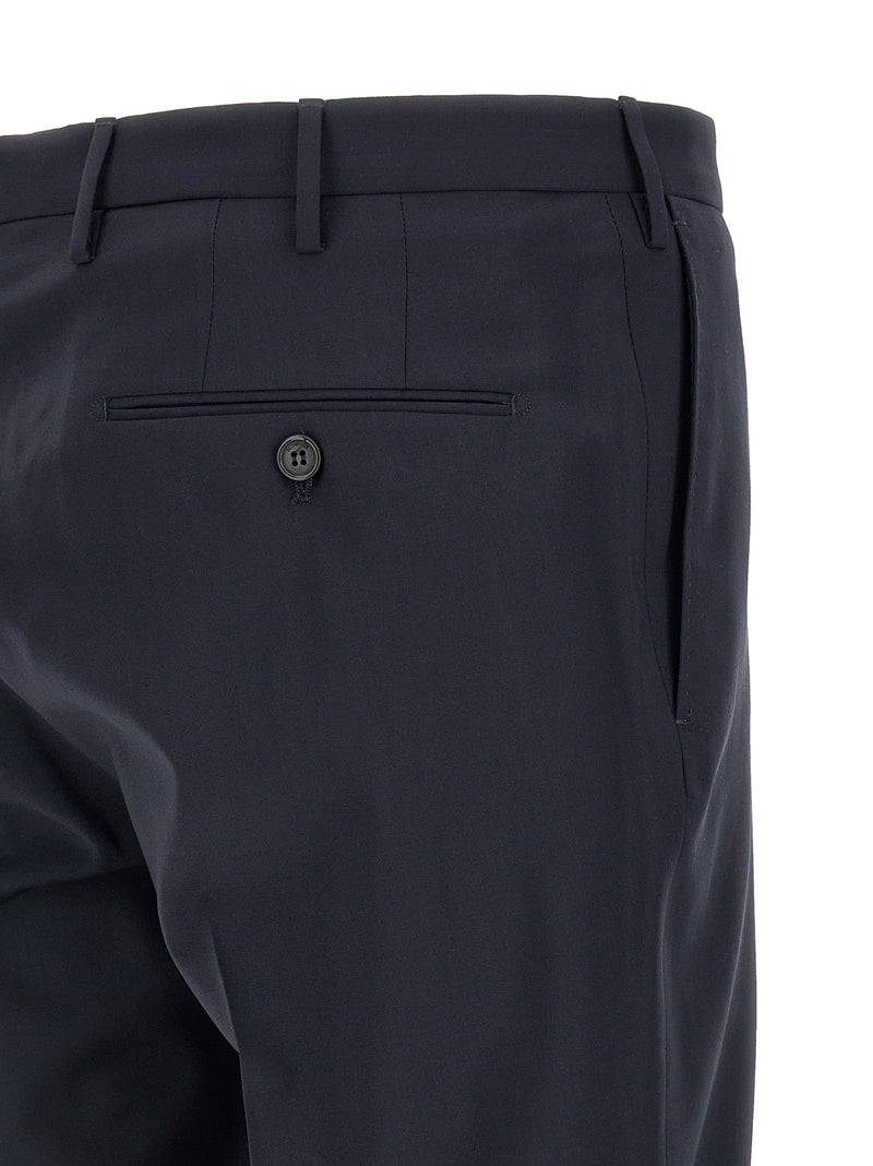 Incotex Blue Virgin Wool Dress Pants