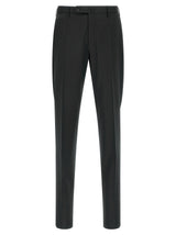 Incotex Black Virgin Wool Dress Pants - Modello 35