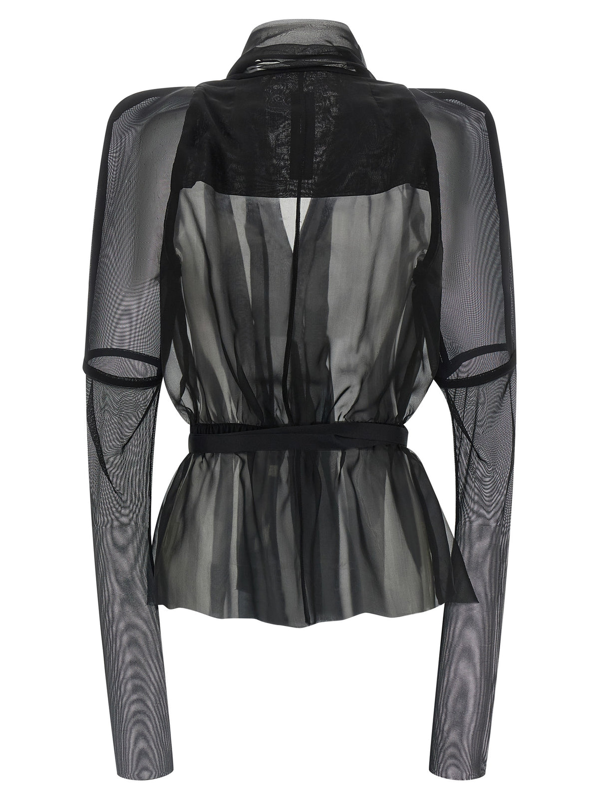 Veste longue en soie noire Rick Owens
