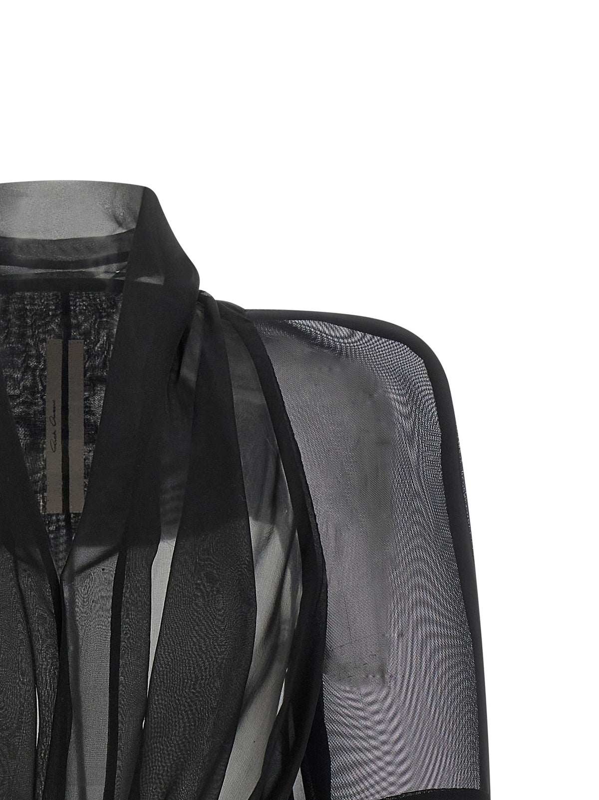 Veste longue en soie noire Rick Owens