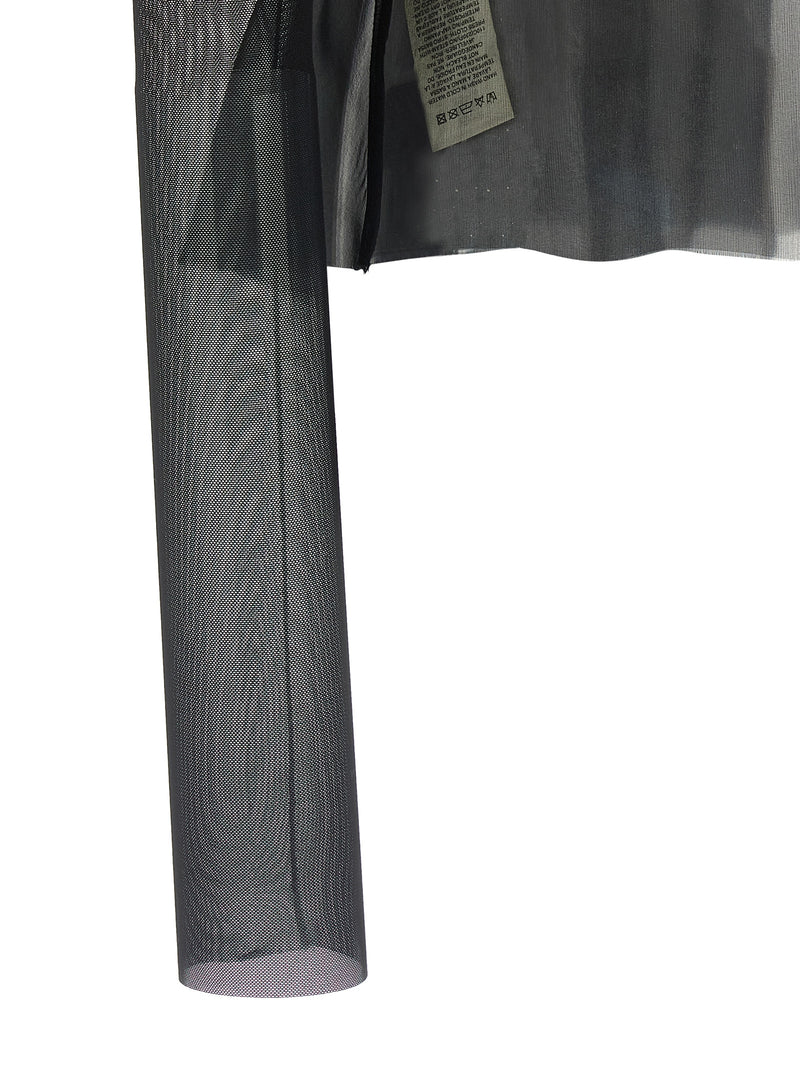 Veste longue en soie noire Rick Owens