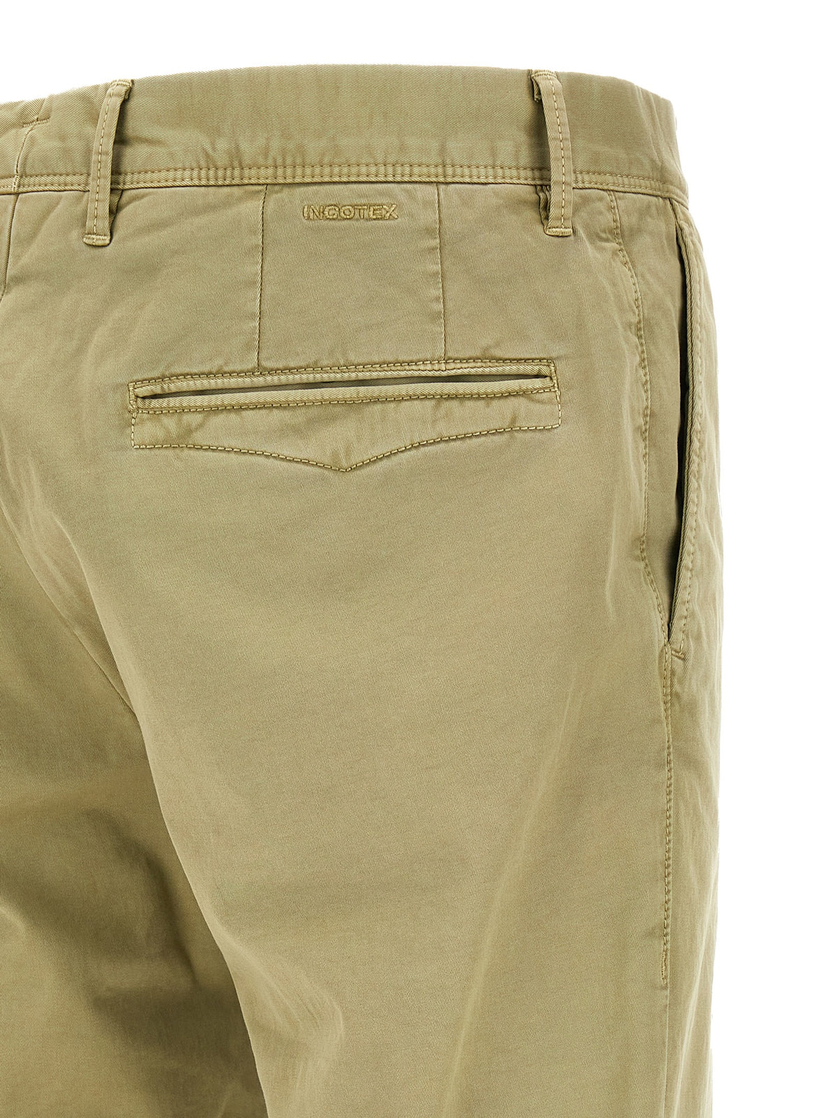 Pantalon décontracté bicolore en coton Incotex