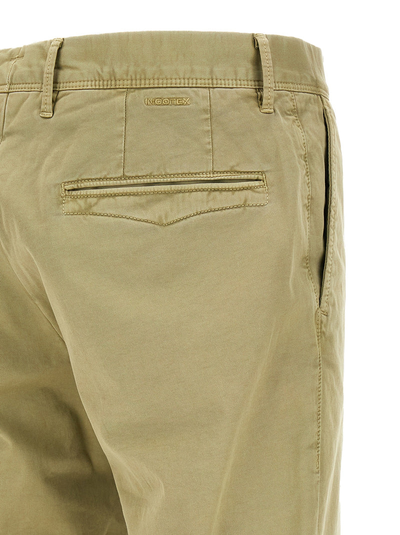Pantalon décontracté bicolore en coton Incotex