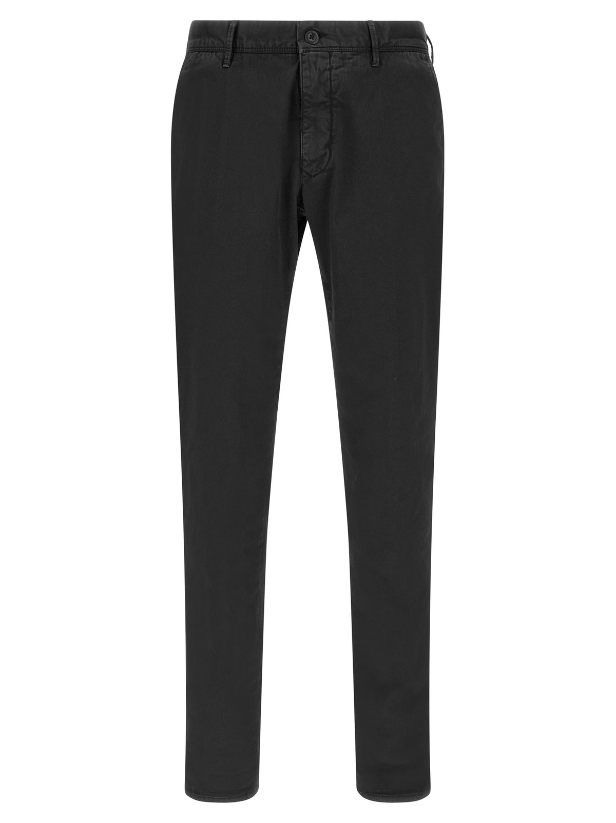 Pantalon décontracté en coton noir Incotex