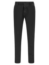 Pantalon décontracté en coton noir Incotex