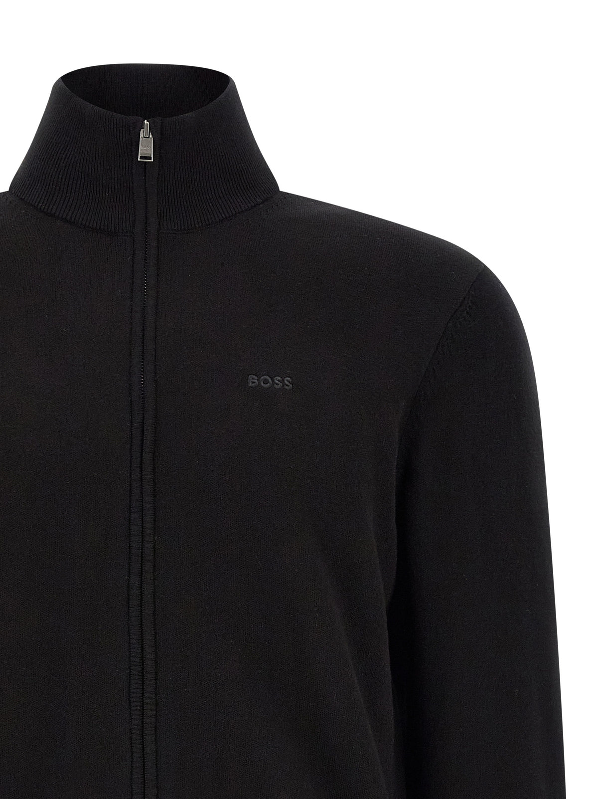 Hugo Boss Upalano Black Cotton Cardigan for Men