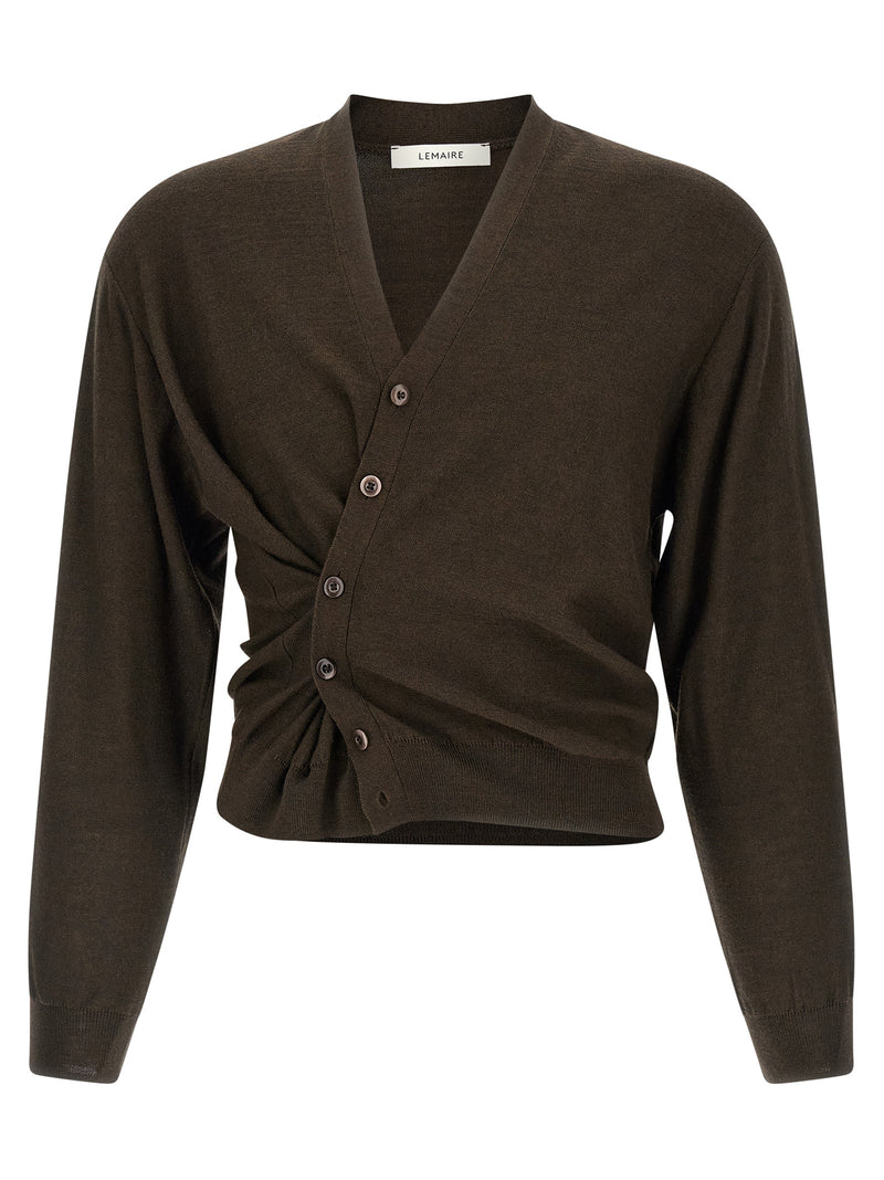 Lemaire Brown Marabou Cardigan