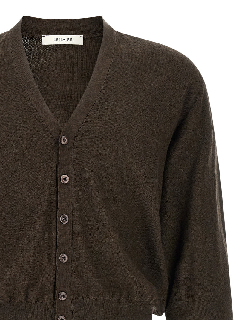 Lemaire Brown Marabou Cardigan