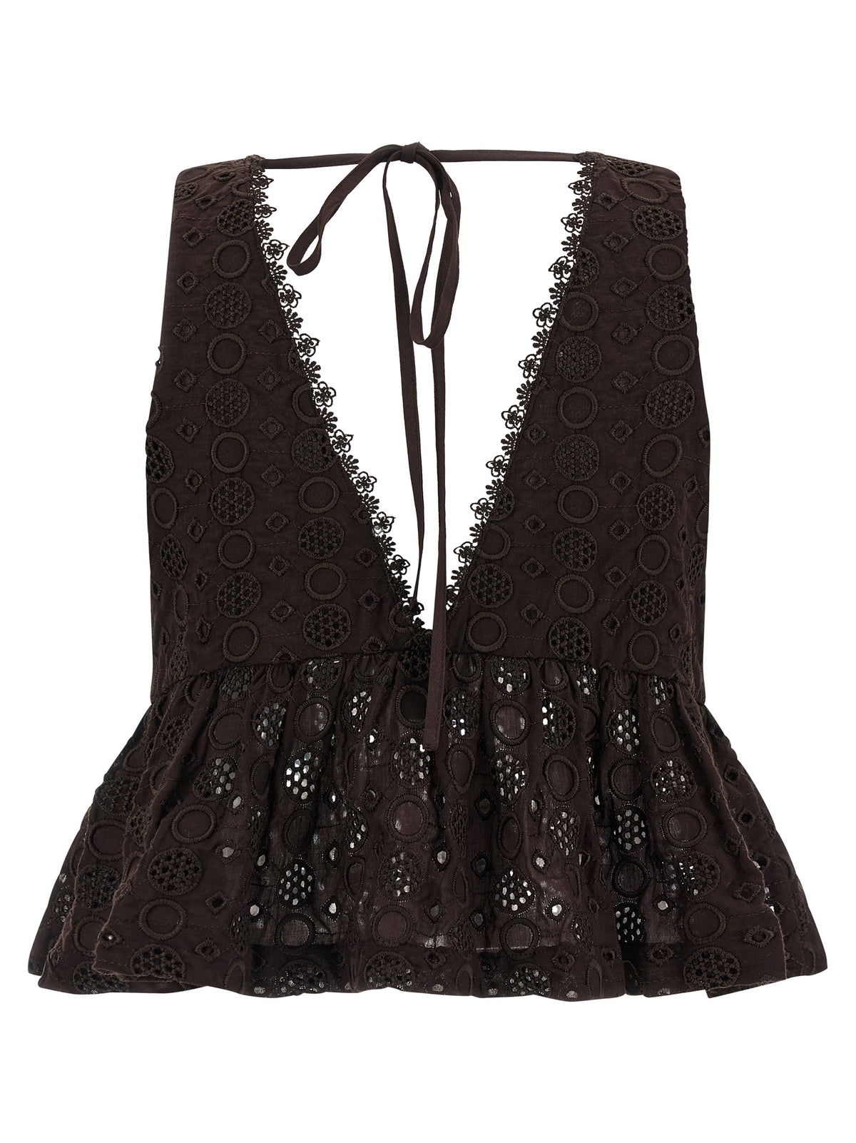 Chemisier en coton marron PINKO