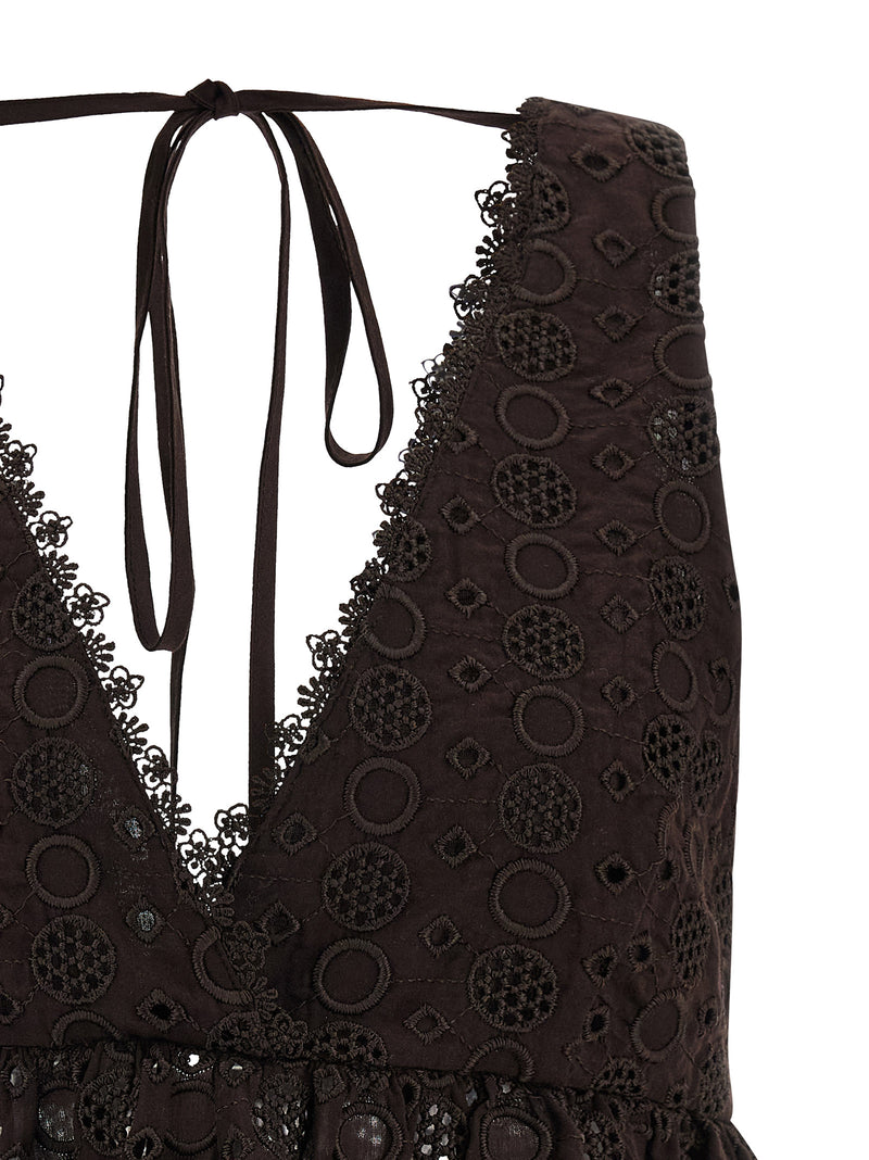 Chemisier en coton marron PINKO
