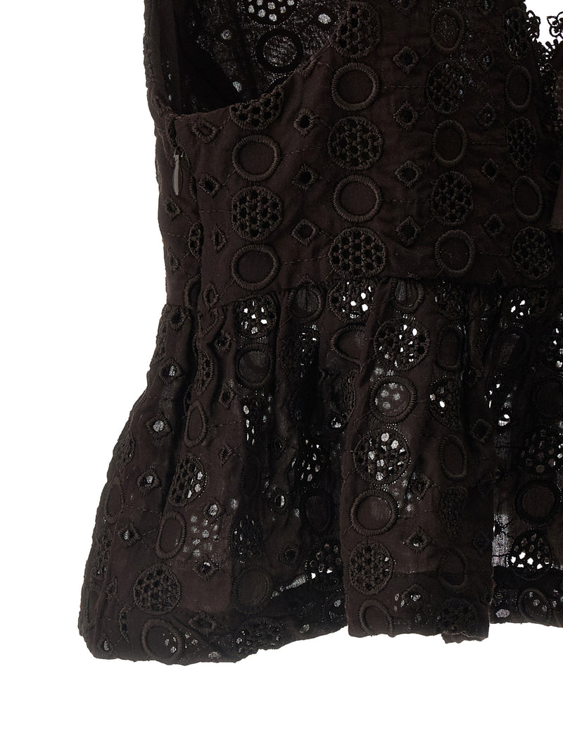 Chemisier en coton marron PINKO