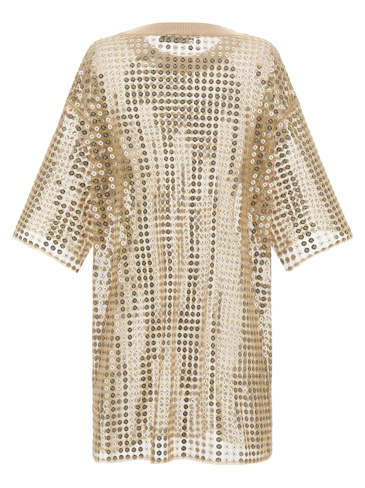 Robe Courte en Polyester Beige Fabiana Filippi