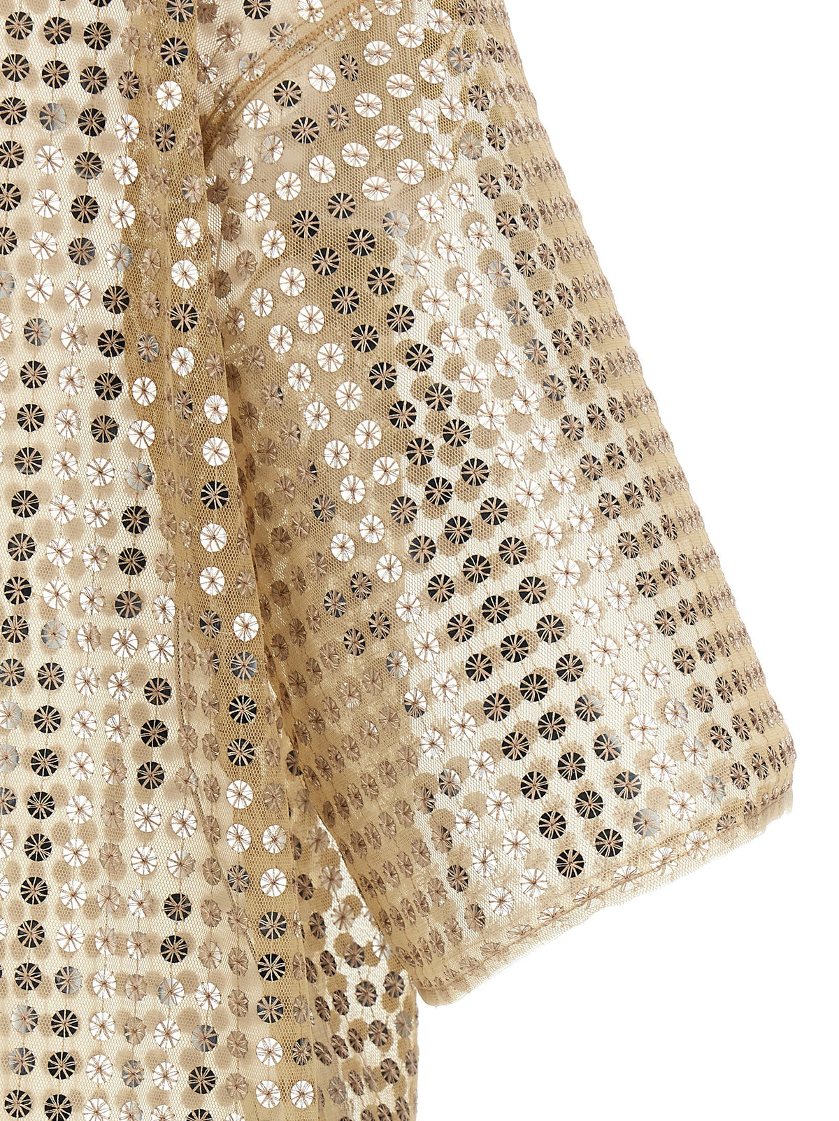 Robe Courte en Polyester Beige Fabiana Filippi