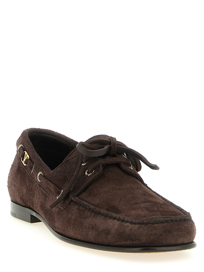 Valentino Garavani Brown Cowhide Slip-On Loafers for Men