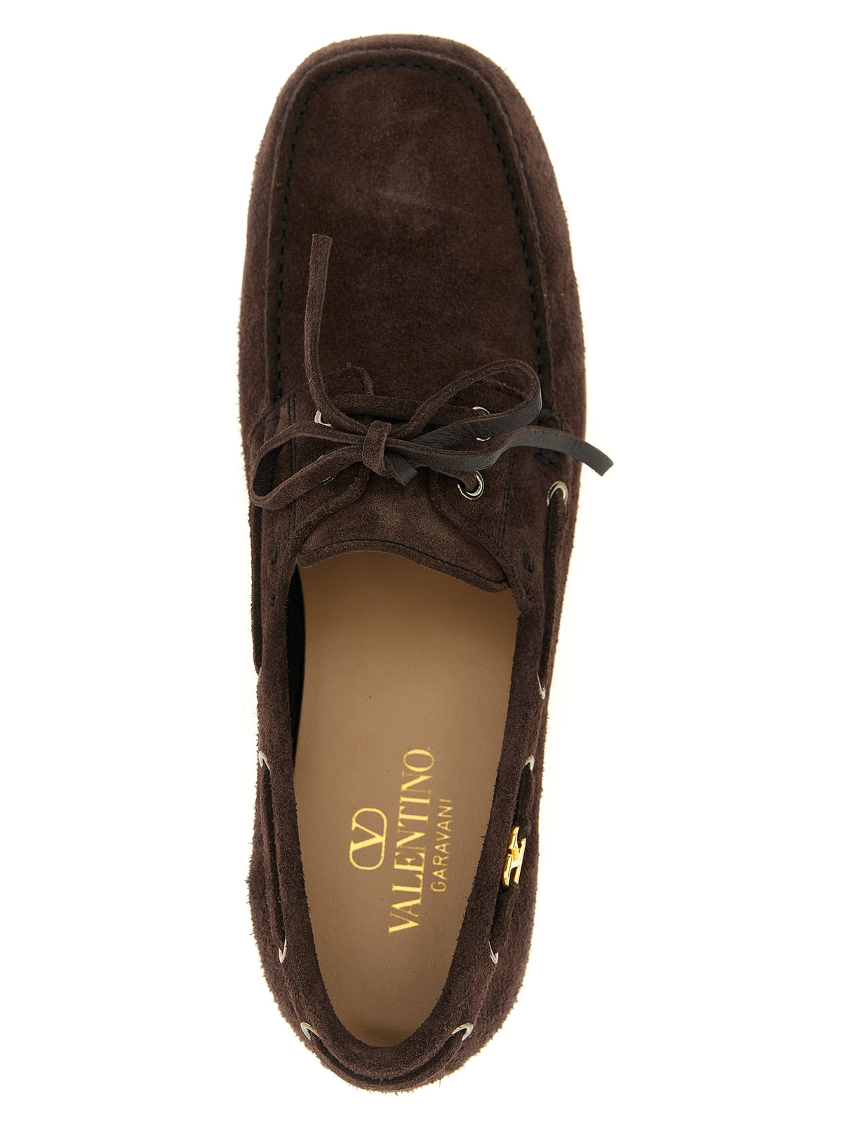 Valentino Garavani Brown Cowhide Slip-On Loafers for Men
