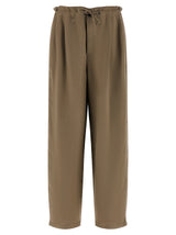 Brunello Cucinelli Pantalon décontracté en viscose beige