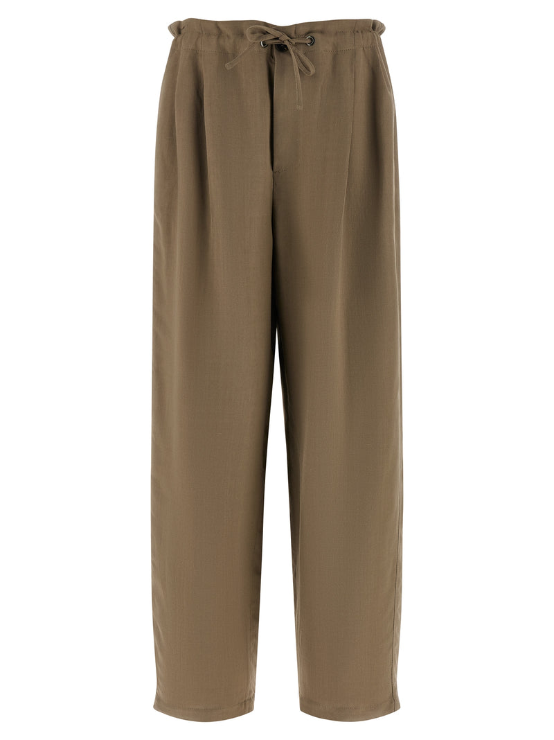 Brunello Cucinelli Pantalon décontracté en viscose beige