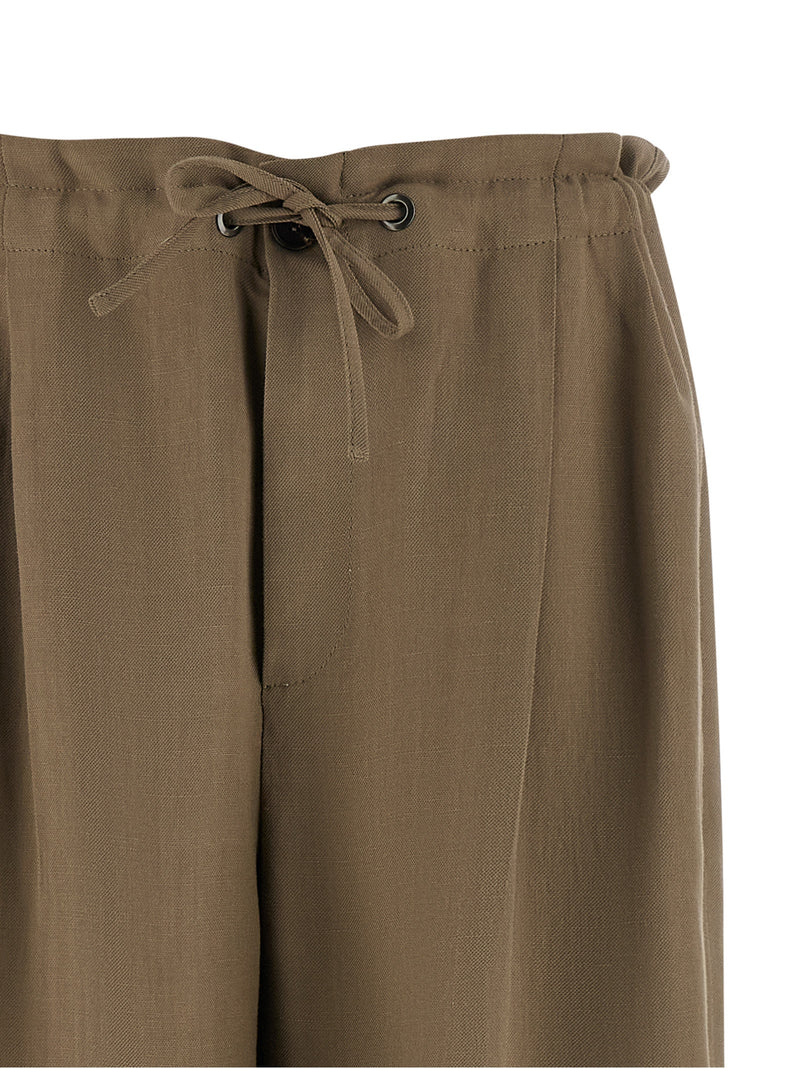 Brunello Cucinelli Pantalon décontracté en viscose beige