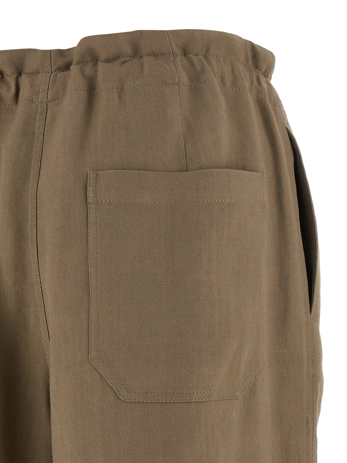 Brunello Cucinelli Pantalon décontracté en viscose beige