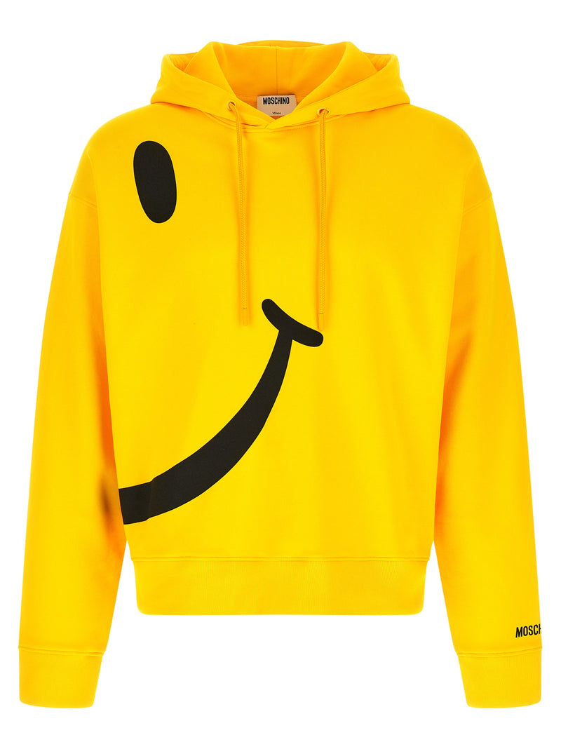 Moschino Bicolor Cotton Sweatshirt - Smiley® Print