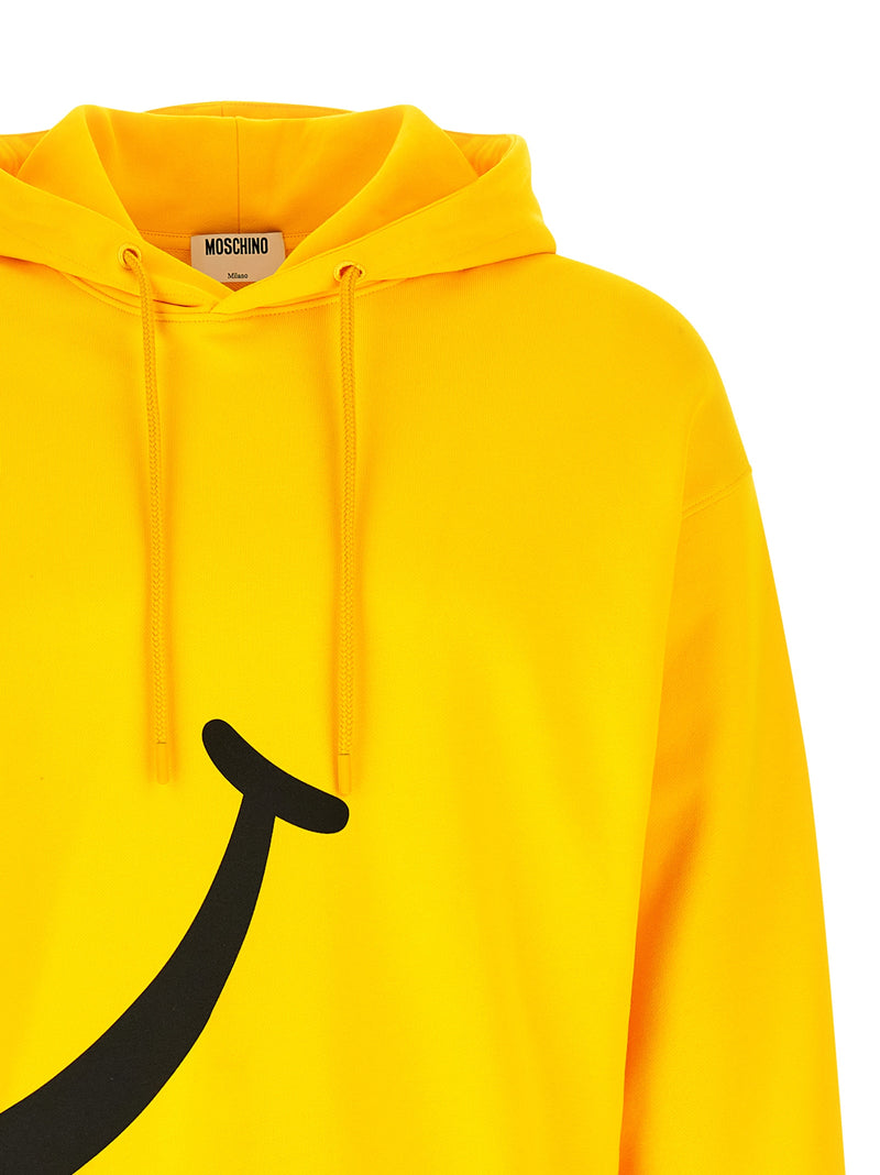 Moschino Bicolor Cotton Sweatshirt - Smiley® Print