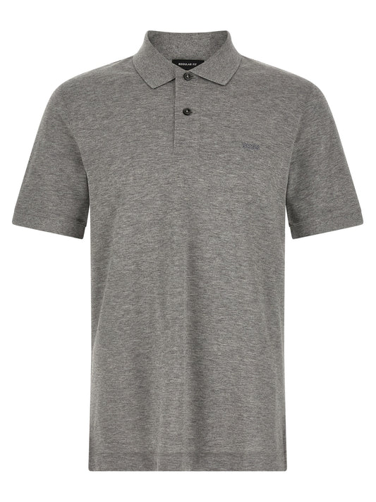 Hugo Boss Pallas Gray Cotton Polo Shirt for Men