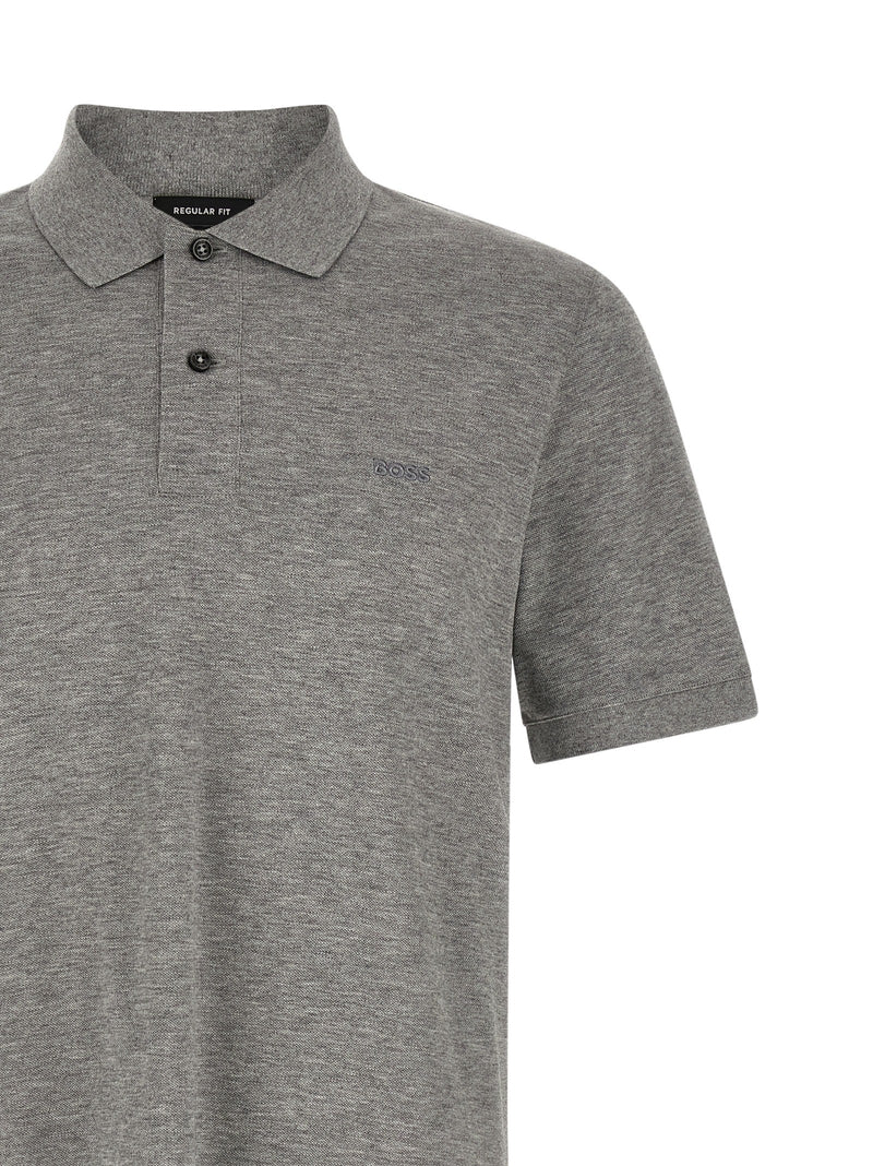 Hugo Boss Pallas Gray Cotton Polo Shirt for Men