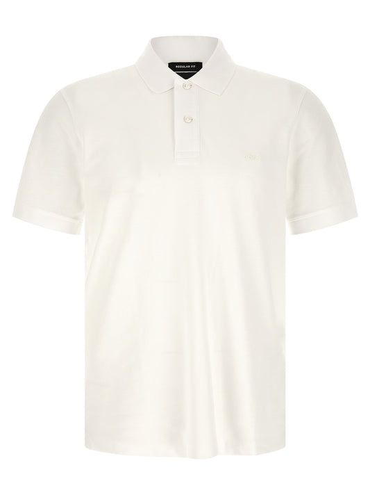 Hugo Boss Pallas White Cotton Polo Shirt for Men
