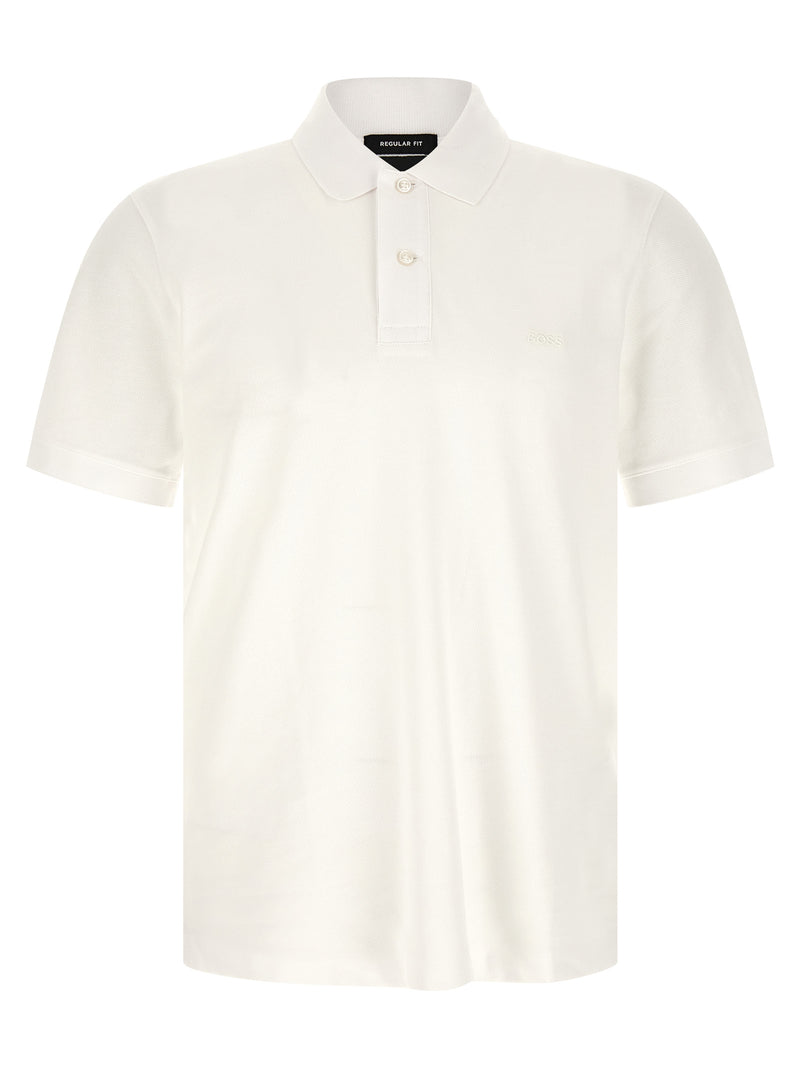 Hugo Boss Pallas White Cotton Polo Shirt for Men