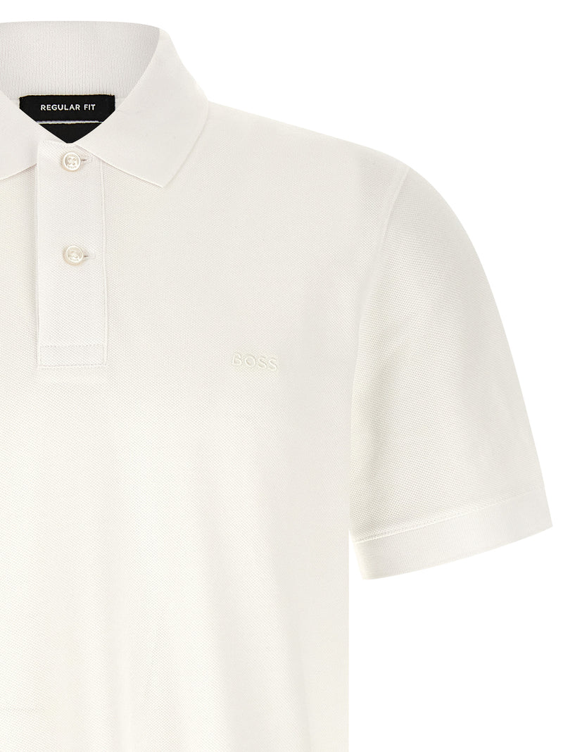 Hugo Boss Pallas White Cotton Polo Shirt for Men