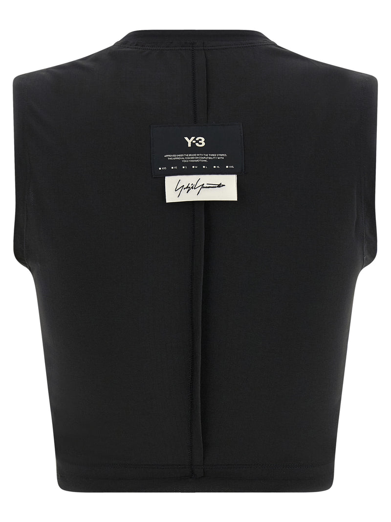 Y-3 Black Polyester Sport Bra - W Run Collection