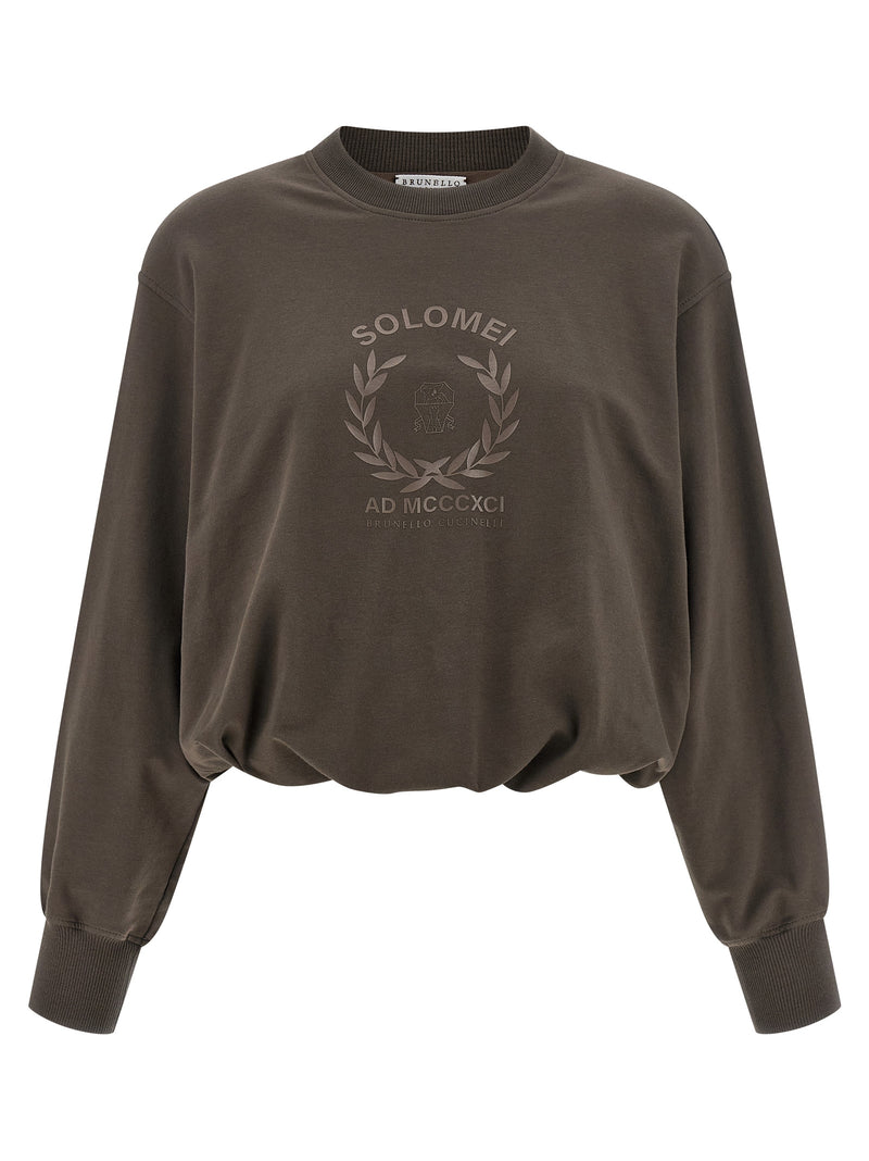Brunello Cucinelli Brown Cotton Sweatshirt