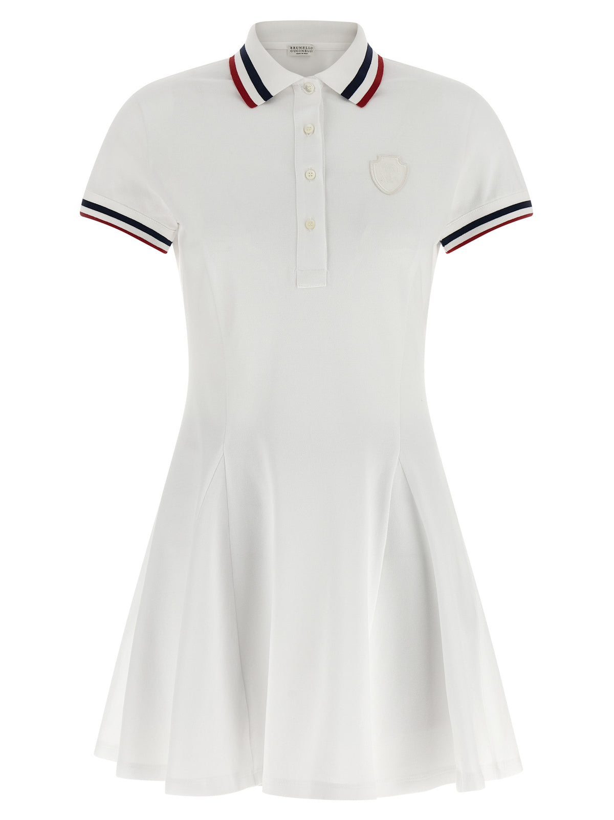 Robe courte en coton blanc Brunello Cucinelli
