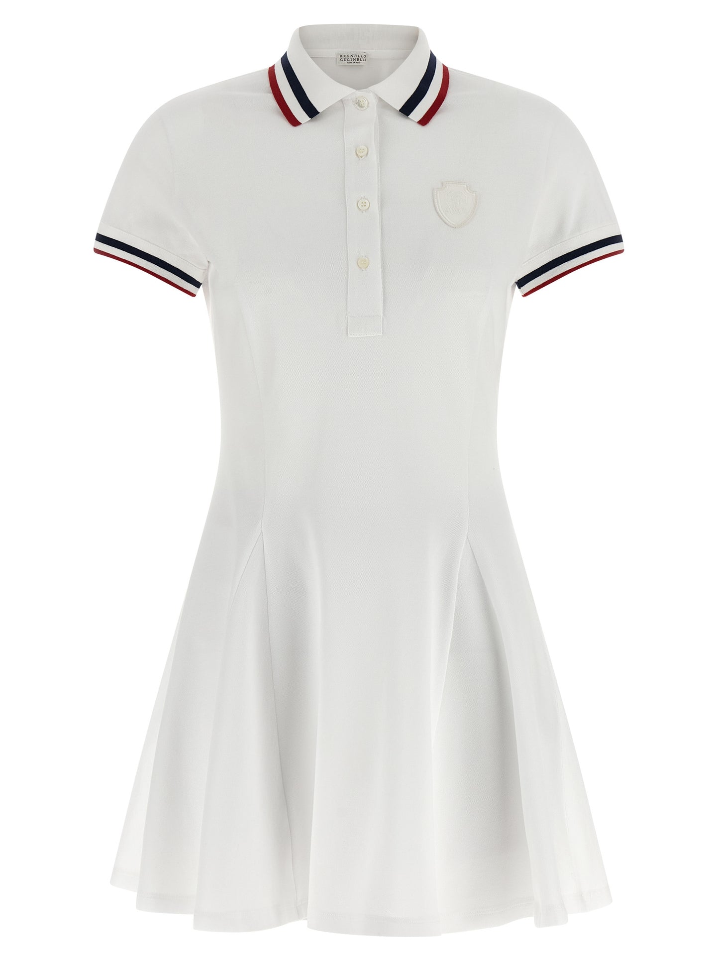Robe courte en coton blanc Brunello Cucinelli