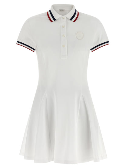 Robe courte en coton blanc Brunello Cucinelli