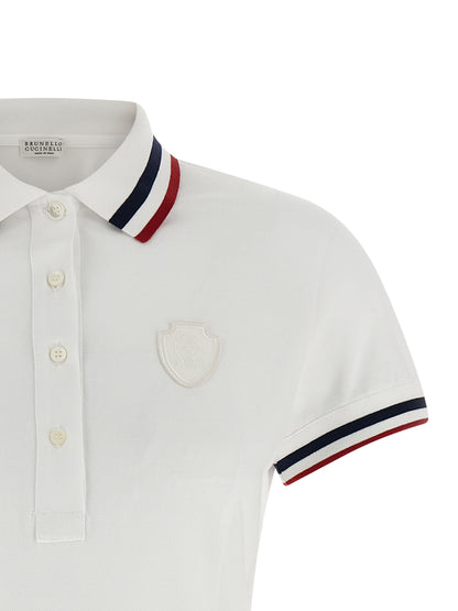 Robe courte en coton blanc Brunello Cucinelli