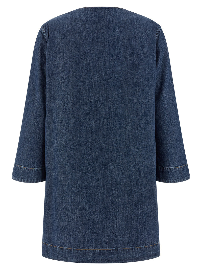 Robe courte en coton bleu Valentino Garavani