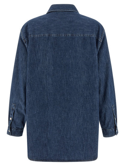 Valentino Garavani Blue Cotton Blouse
